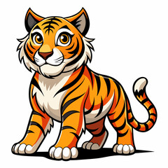 Fototapeta premium Cute Tiger Vector for Kids� Art Projects