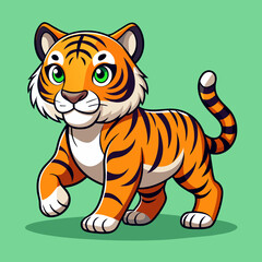 Fototapeta premium Charming Tiger Cartoon Vector for Kids� Rooms