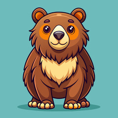 Cartoon Bear Vector for Greeting Cards