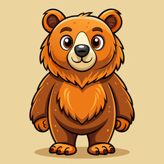 Cartoon Bear Vector for Wildlife Invitations