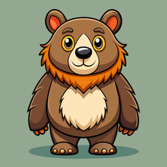 Cartoon Bear Vector for Wildlife Decor