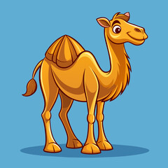 Vibrant Camel Cartoon Vector Illustration