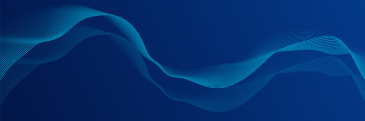 Abstract blue background with flowing lines for futuristic concept. Dynamic waves. vector illustration.
