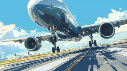 Journey to the Skies: Aircraft Taking Flight in Daylight