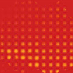 Modern yellow halftone design decorative red background