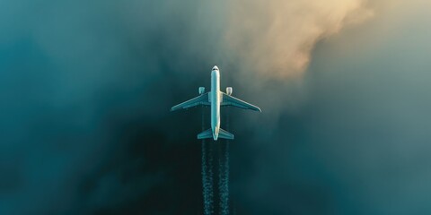 Bird's Eye View of Aircraft in Flight