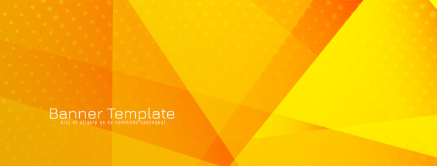 Obraz premium Modern bright yellow color geometric banner design