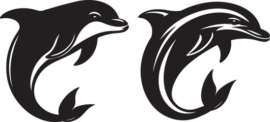 Dolphin vector silhouette image