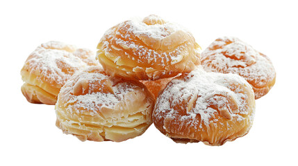 Indulge in the sweet delight of traditional Italian zeppole, a delicious fried pastry dusted with powdered sugar, perfect for breakfast, dessert, or a festive treat. 