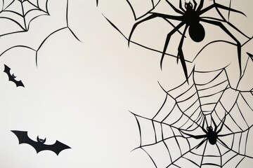 Obraz premium Basic Spider Web Wall Decals for Halloween