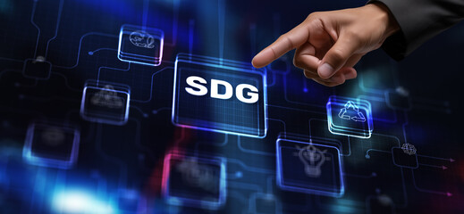 SDG - Sustainable Development Goals. A shared plan for peace and prosperity for people and planet now and in the future