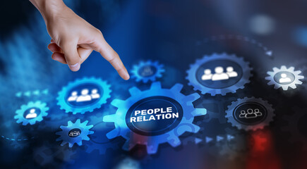 People Relation Social media. Business and communication technology concept