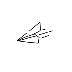 Paper plane line icon