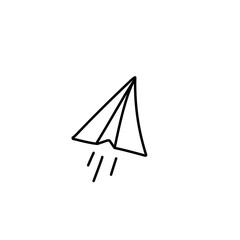 Paper plane line icon