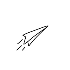 Paper plane line icon