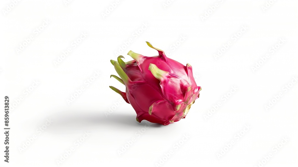 Aufkleber one dragon fruit isolated on white background with clipping path : generative ai