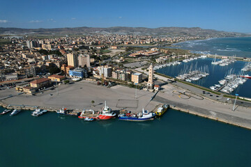 Boats at the pier in Licata, Sicily