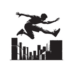 PARKOUR SPORTS player VECTOR Illustration 