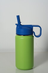 Insulated bottle with straw lid