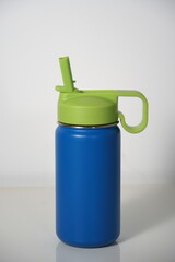 Insulated bottle with straw lid