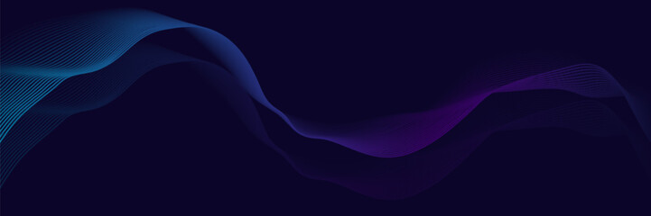Abstract blue background with flowing lines for futuristic concept. Dynamic waves. vector illustration.