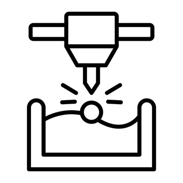 Stereolithography Line Icon