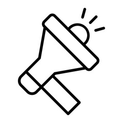 Bullhorn Line Icon