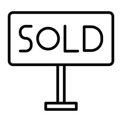 Sold Line Icon