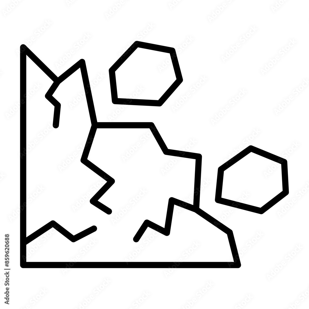 Wall mural Avalanche Line Icon