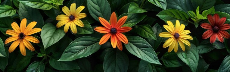 Colorful Flowers in a Garden