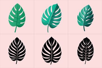 Print leaf vector illustration