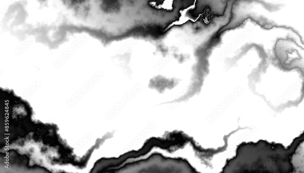 Poster Black smoke steam isolated transparent background. Fog and mist effect for text or space. Overlay with transparent background