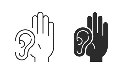 Listen to Others, Listening Vector Icon Isolated on the White Background.