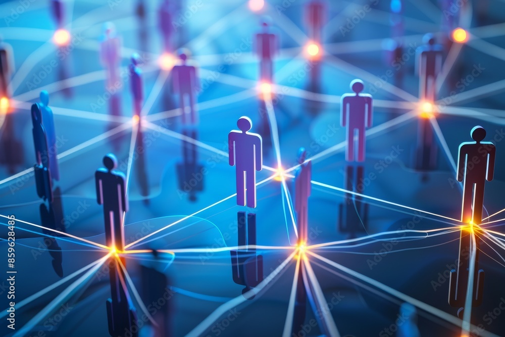 Poster abstract background illustrating business networking.