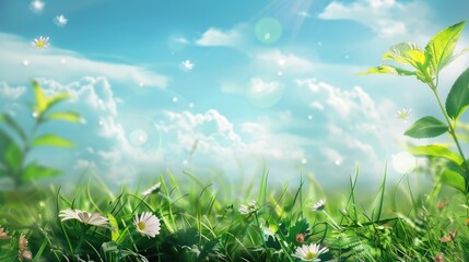 Obraz premium Free Background with Nature Sky for Product Advertising Design