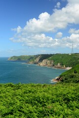 Jersey, North-coast, U.K. Summer coastal landscape.