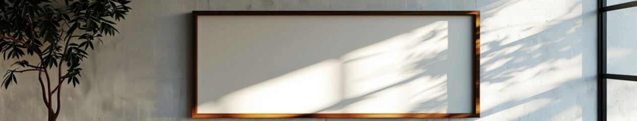 Empty Frame With Sunlight and Shadow