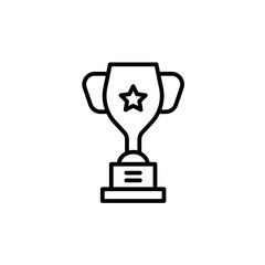Achievement Trophy Icon Ideal for Awards and Competitions