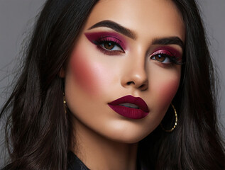 Fototapeta premium portrait of a woman with lips