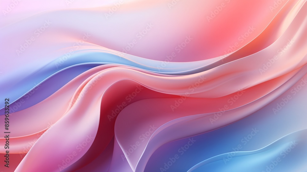 Poster lively gradient waves creating a vibrant and colorful abstract background
