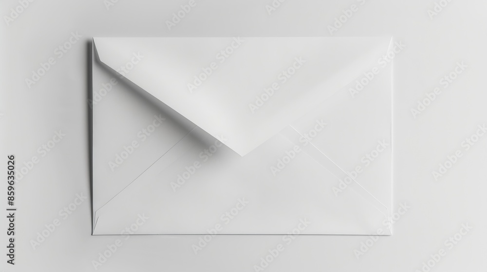 Poster Envelope mock up white blank empty copy space paper template : Generative AI