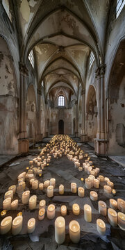 Vig&iacute;lia &agrave; luz de velas em um lugar de adora&ccedil;&atilde;o