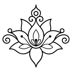 black and white flower