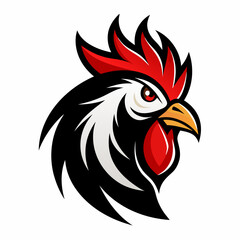 rooster isolated on white