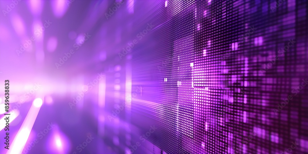 Aufkleber pixelated tv background in abstract purple with square noise effect and neon gradient. concept abstr