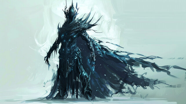 Shadow lord, black phantom, a creature from nightmares inspiring fear and terror. Dementor.