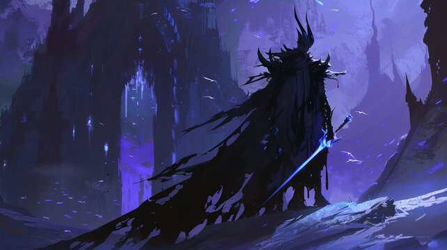 Shadow lord, black phantom, a creature from nightmares inspiring fear and terror. Dementor.