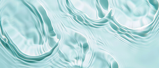 Obraz premium Close-up of clear, wavy water surface with gentle ripples and reflections, showcasing the tranquility and beauty of natural water in motion.