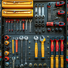 A toolbox full of tools including wrenches, pliers, and screwdrivers.