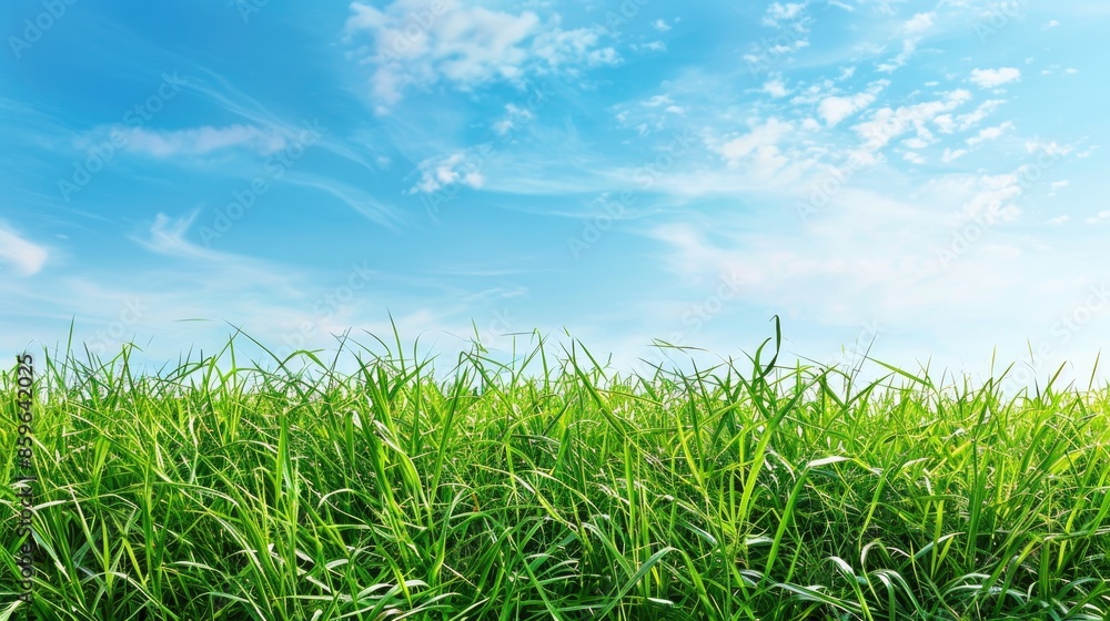 Canvas Prints Wild grass field with clear sky and room for text